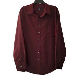 Croft & Barrows Men's Burgundy Long Sleeve Shirt – Size XL